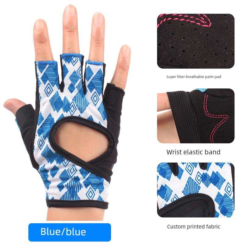 Fitness Gloves Men's and Women's Breathable Thin Equipment Training Anti-Cocoon Half Finger Exercise Wait Lifting Spinning Non Slip Palm Protector