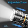 Rechargeable Headlamp High Brightness Adjustable Zoom Lightweight Waterproof Head Flashlight for Outdoor Night Fishing