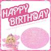 Girl Cake Topper Set, Glitter Happy Birthday Toppers Heart Party Supplies Favor Decorations Pink