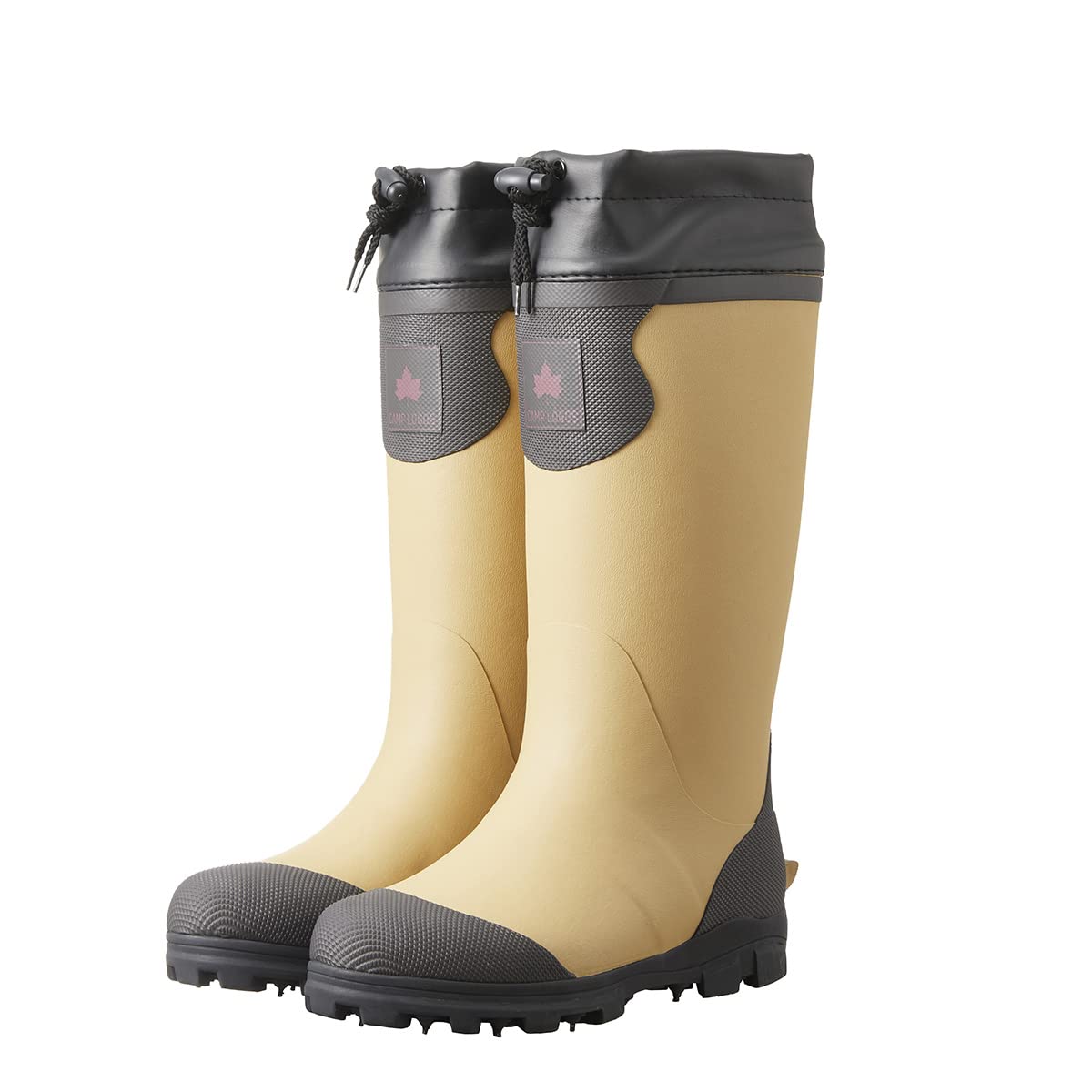 

CAMP LOGOS Spiked Rain Boots, Sand, Large, 33216662