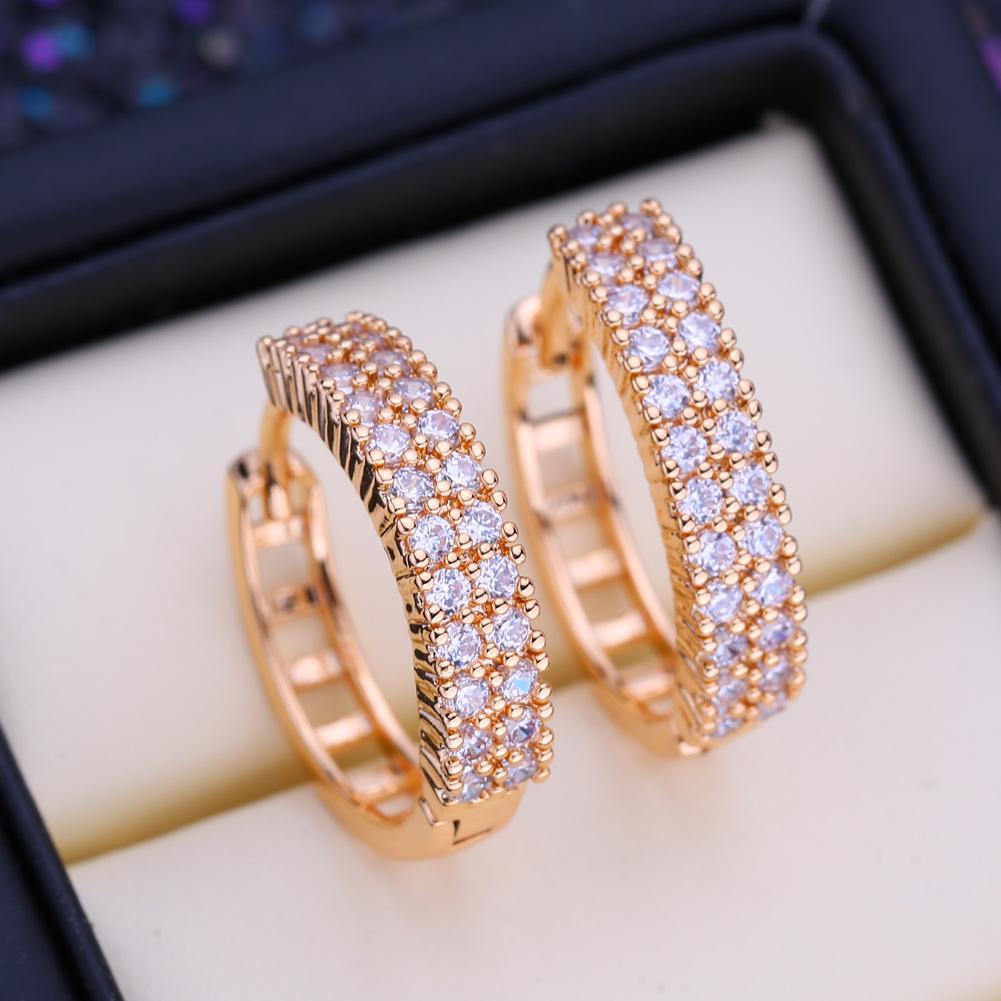 Stud Earrings For Women Fashion Luxury Cubic Zirconia Drop Earrings D