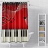 Piano Key Music Shower Curtain For Bathroom Musical Notes Waterproof Bathroom Shower Curtain Romantic Elegant Bath Bathtub Decor