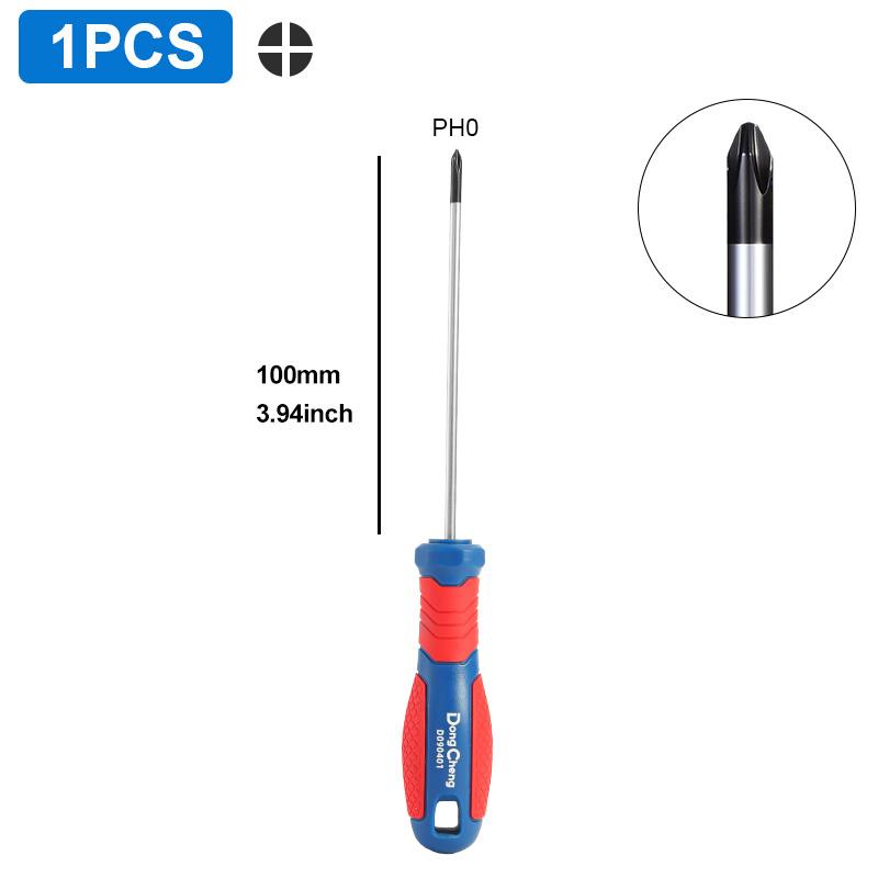 Screwdriver Set Phillips Slotted CRV Steel Magnetic Tip Heat Treated TPR Grip Handle 3 5 6 8mm PH0 PH1 PH2 PH3 Hand Tools 4