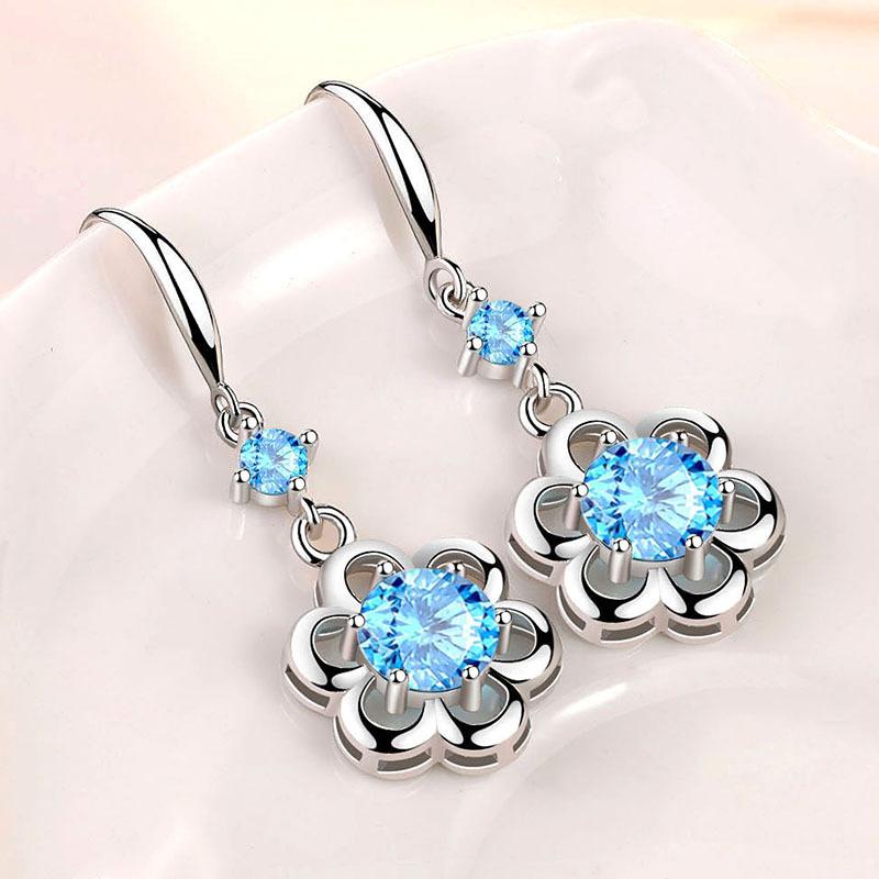 

Earrings for Women 925 Sterling Silver Original Charm Double Hoop Earrings Pave CZ Fine Engagement Anniversary Jewelry Gift 355