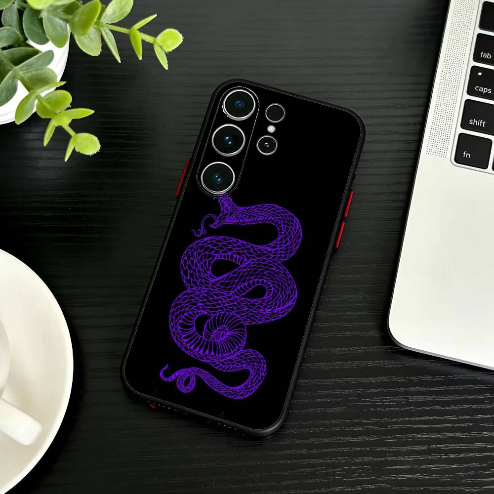 Snake Classic Phone Case For Samsung S26,S25,S24,S23,S22,S21,S20,S30,Ultra,Plus,Fe,Note,5G Black Cover