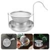 Stainless Steel Tea Strainer Set With Tray Bowl Tea Filter Mesh Sieve Tea Drain Useful Infusers Kitchen Tool Teaware Accessories