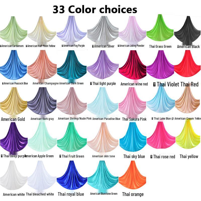 

Aerial Yoga Hammock Set with Micro-Elastic Rope and Fixed Plate for Home or Studio Use
