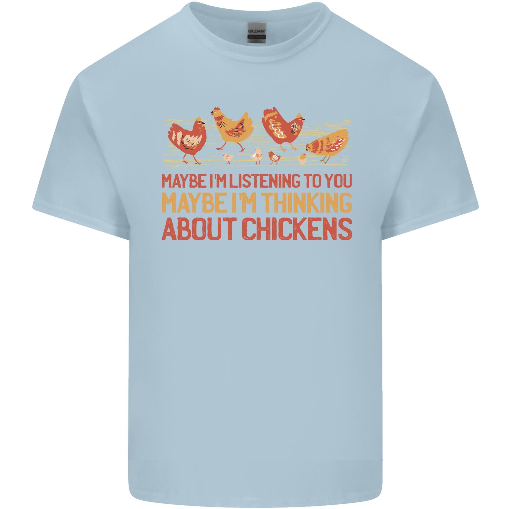 Thinking About Chickens Funny Farm Farmer Unisexs Light Cotton TShirt S