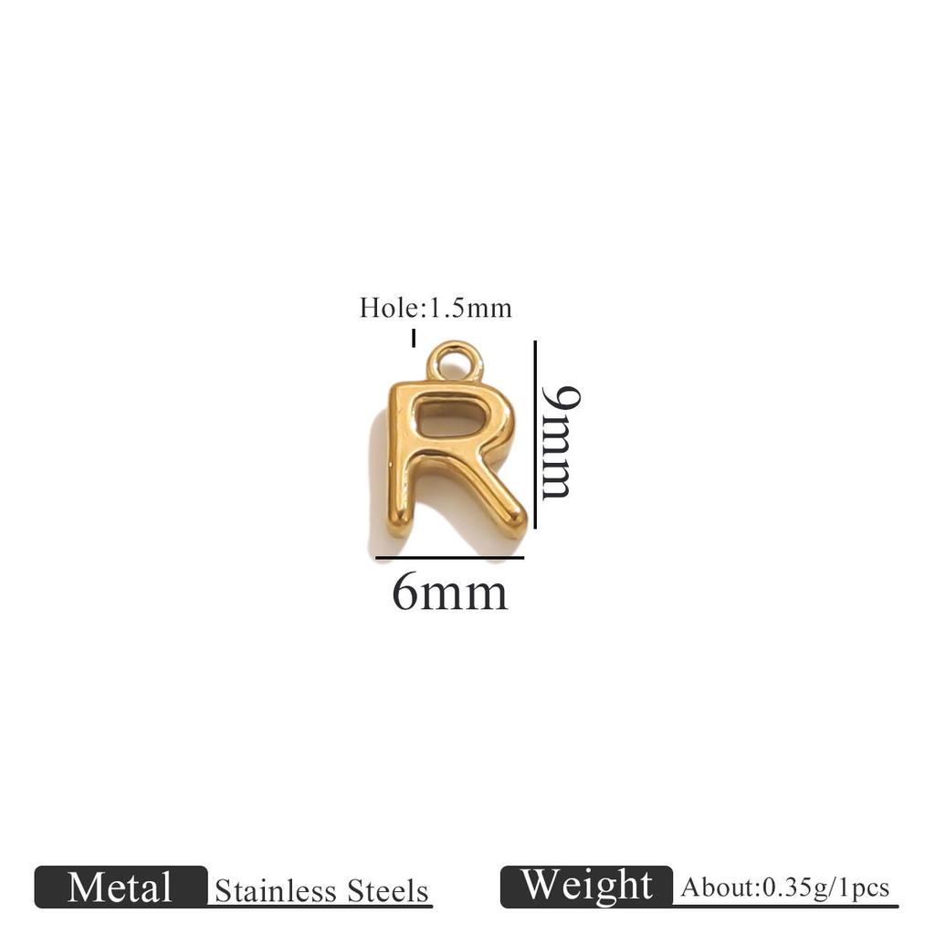 Yori 10pcs/lot Stainless Steel 26 Letters A-Z Mini Ring Letters Diy Handmade Jewelry Making Accessories Wholesale