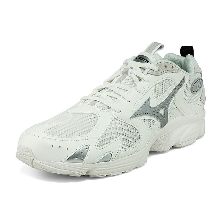 Mizuno Round Toe Lace-Up Retro Mesh Synthetic Leather Shock Absorbing Non-Slip Wear-Resistant Breathable Low-Top Casual Running Shoes D1GH212904