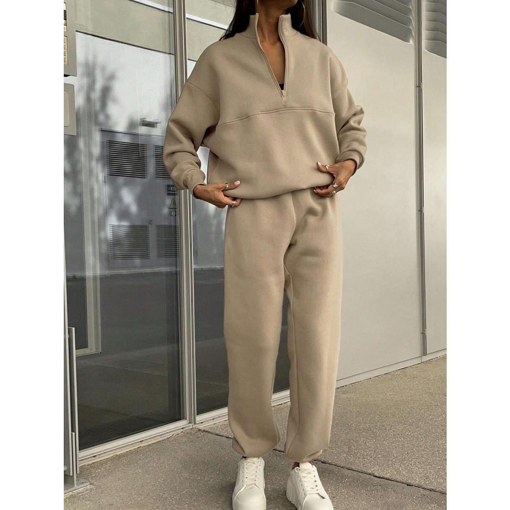 Versatile Casual Fashion Thickened Long-sleeved Sweater Pants Two-piece Suit