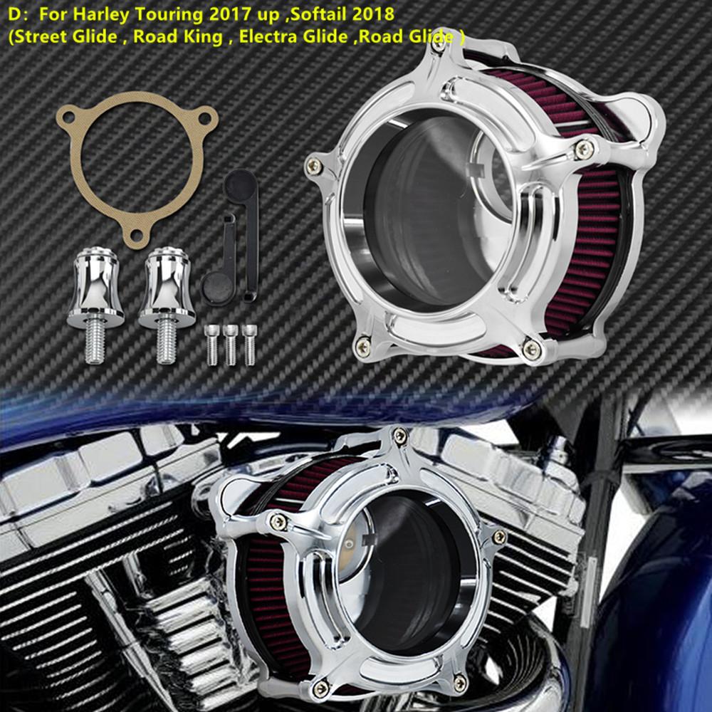 Motorcycle Air Cleaner Intake Filter Chrome For Harley Sportster XL48 Dyna FXDLS Touring Electra Road Glide Softail FLSTNSE