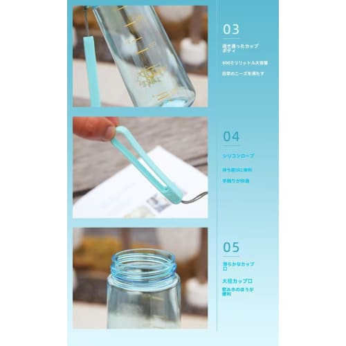 500ml Clear Plastic Water Bottle with Direct Drinking Function, Pacifier Compatible, Baby Bottle for Adults and Kids, Suitable for Boys and Girls, Uni