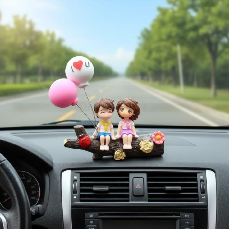 Playful Couple Themed Resin Car Ornament Dashboard Decors Creative Dashboard Decors Creative Automotive Gift For Partner