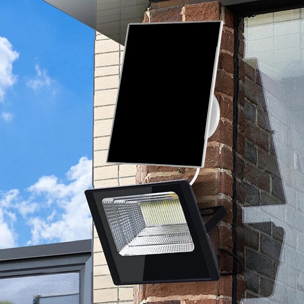 Solar Panel 10W 6V Outdoor Solar Cells 360° Adjustable Wall Mount Camera Solar Panel Micro USB+Type-C for Ring Eufy Blink Arlo