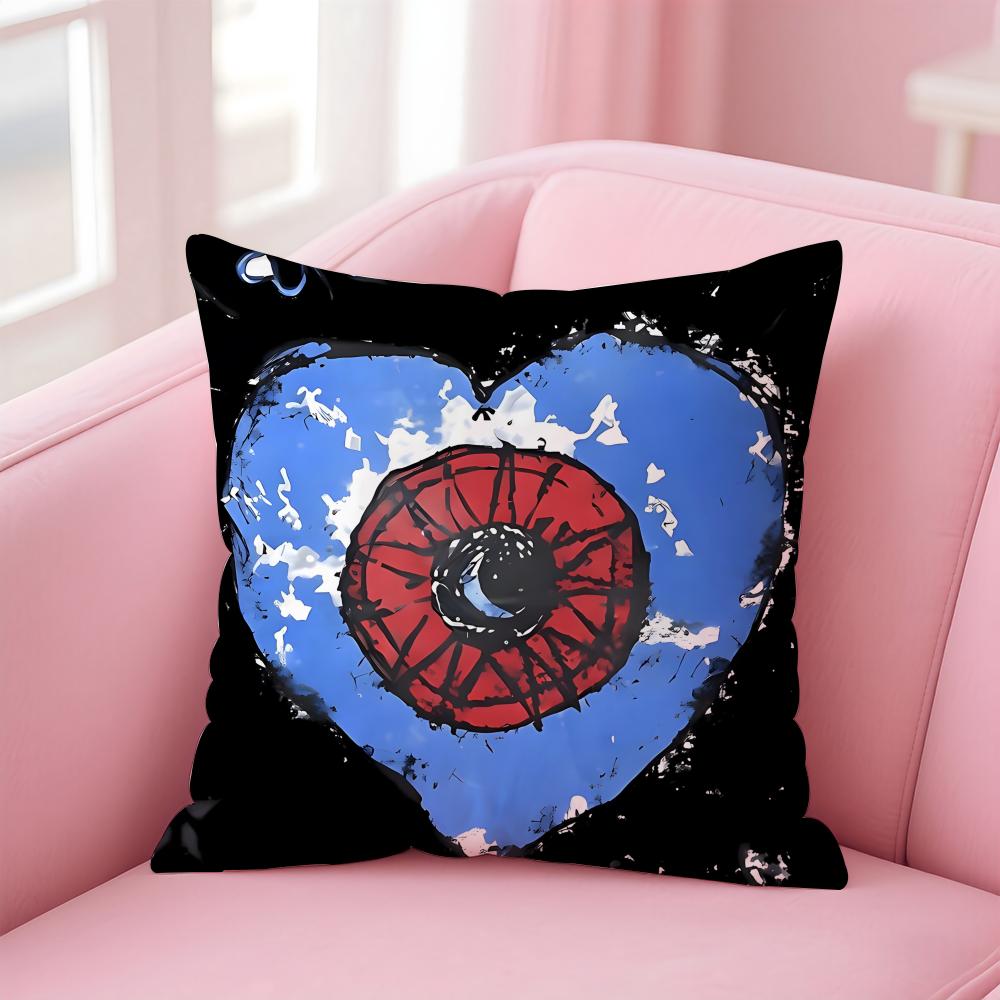 British Postpunk Rock Band TThe Cure Cushion Cover Pillow Case Soft Skin Friendly Fabric  Concealed Zipper