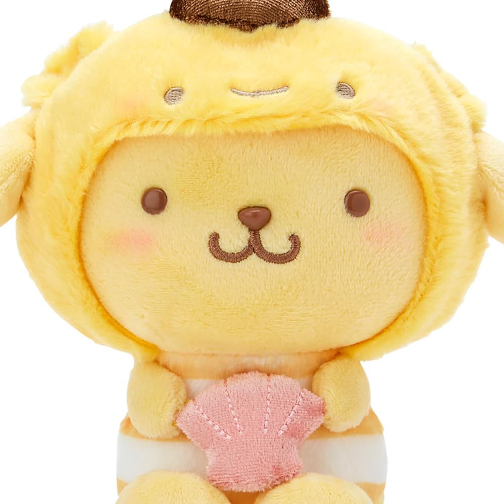 Sanrio Plush Toy 17cm Wide x 11cm Deep x 17cm 231525 (Water Creatures) Pompompurin, Approx. High,