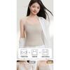 Women Summer Thin Cool Ice Silk Long Camisole Tank Top With Built In Chest Pad