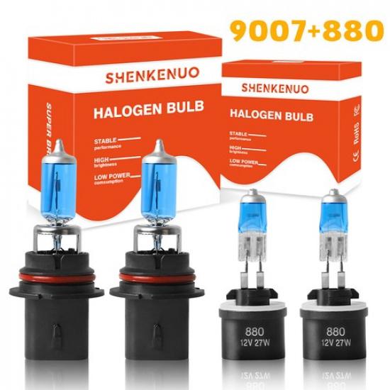 For PONTIAC Grand Prix 1997-2003 4X 9007+880 Halogen Headlight Bulbs +Fog Light