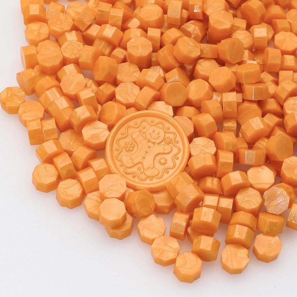 148 Pearlescent Octagonal Sealing Wax Beads - Mixable Colors, 500g Package