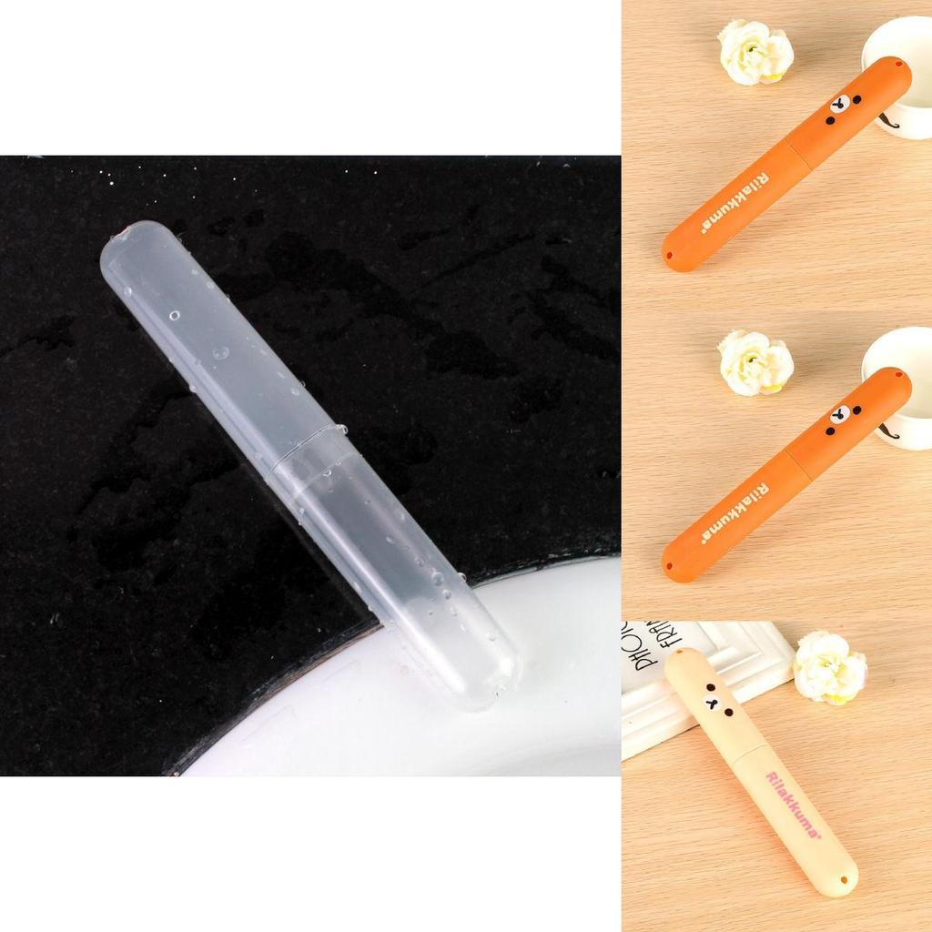 Colorful Portable Toothbrush Cover Holder With Cute Bear Design For Travel Protection