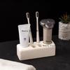 1pc Sandstone Toothbrush Storage Rack, Household Toothbrush and Toothpaste Rack, Shaver/comb Holder, Bathroom Accessories