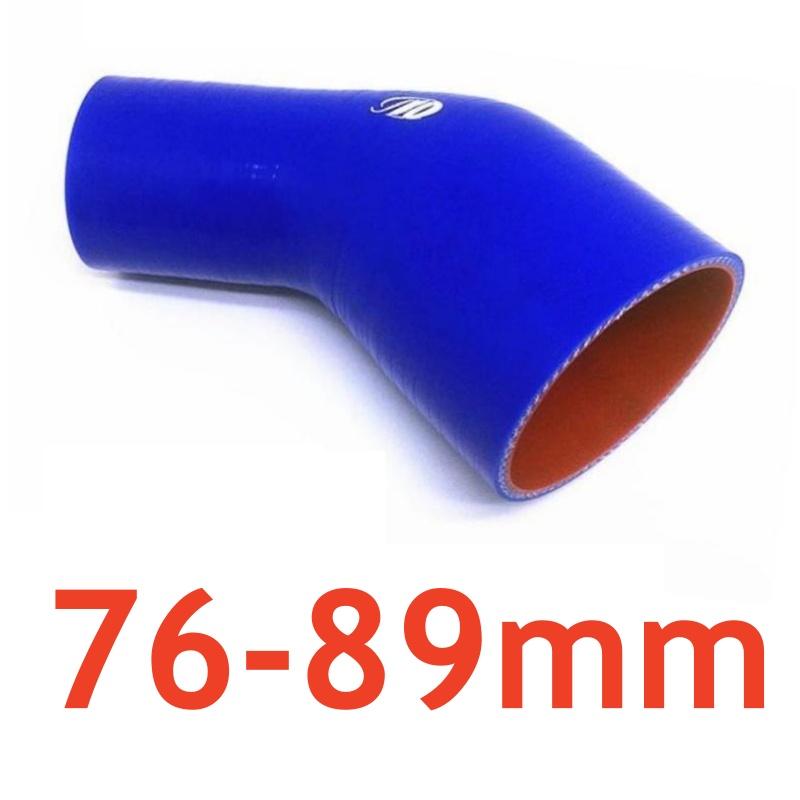 45 Degree Silicone Tubing Hose 3.5inch 4inch 76/83/89/102mm Elbow Reducer Intercooler Turbo Air Intake Pipe Blue Black Universal