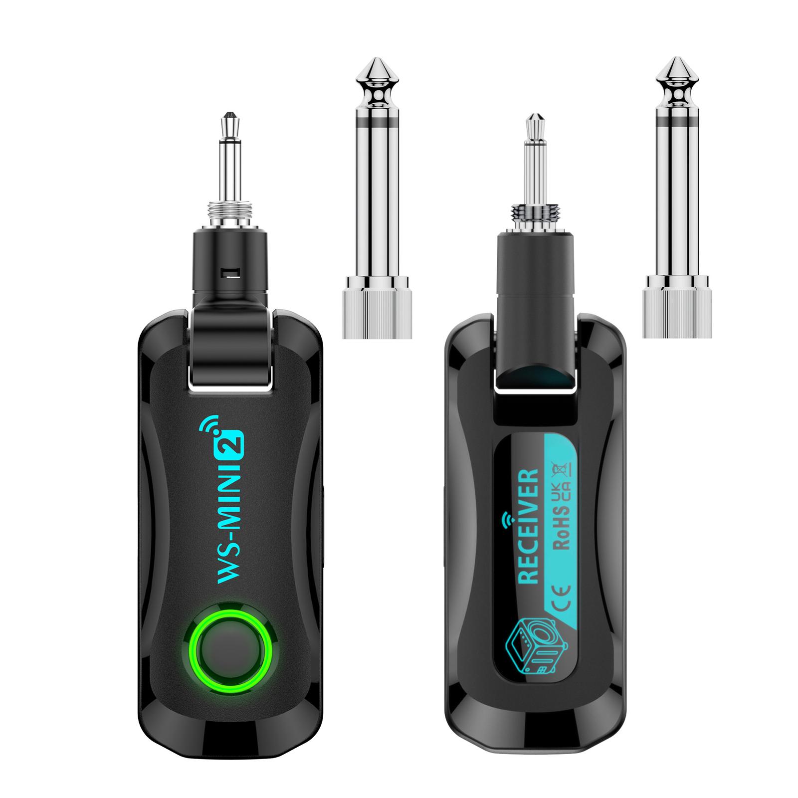 

2.4GHz Беспроводная гитарная система Гитарный передатчик Приемник Аккумуляторная батарея Беспроводная цифровая гитара Беспроводная система