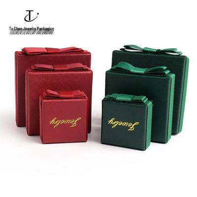 Schmuck-Geschenkbox für Ringe, Anhänger, Halsketten, Ohrringe mit Schleife