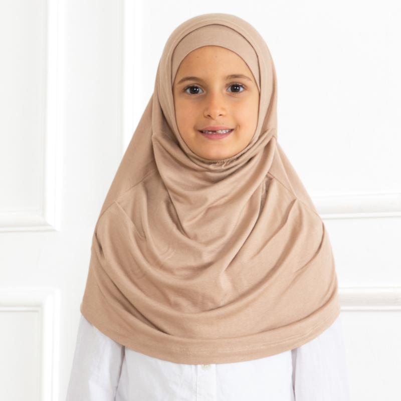 Easy To Wear Hijab For Girls, Muslim Scarf for Kids, Instant Hijabs For Women, Viscose Children Scarves For Ramadan Eid