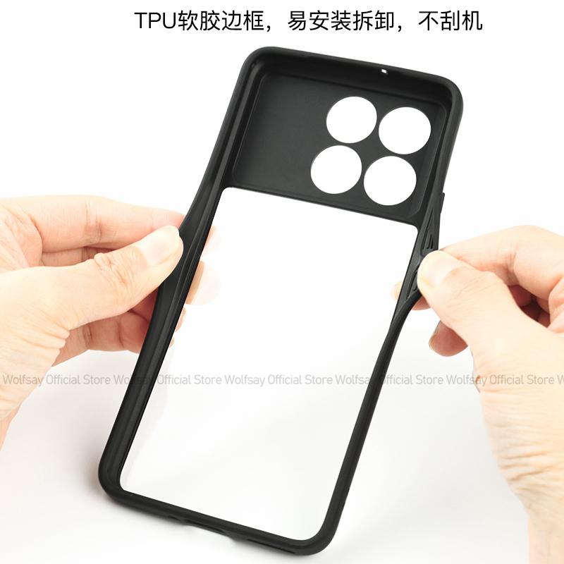 For Xiaomi Poco F6 Pro Case For Xiaomi Poco F6 Pro Cover Bumper Shockproof Luxury Clear PC Silicone Protective Phone Back Cover