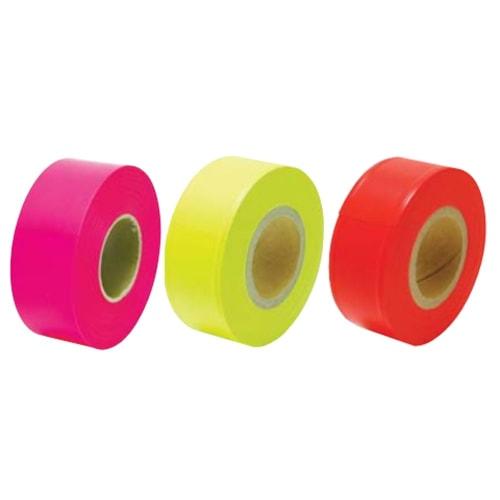 Shinwa Sokutei Marking Tape, 3-Color Set: Fluorescent Pink, Fluorescent Orange, and Fluorescent Yellow