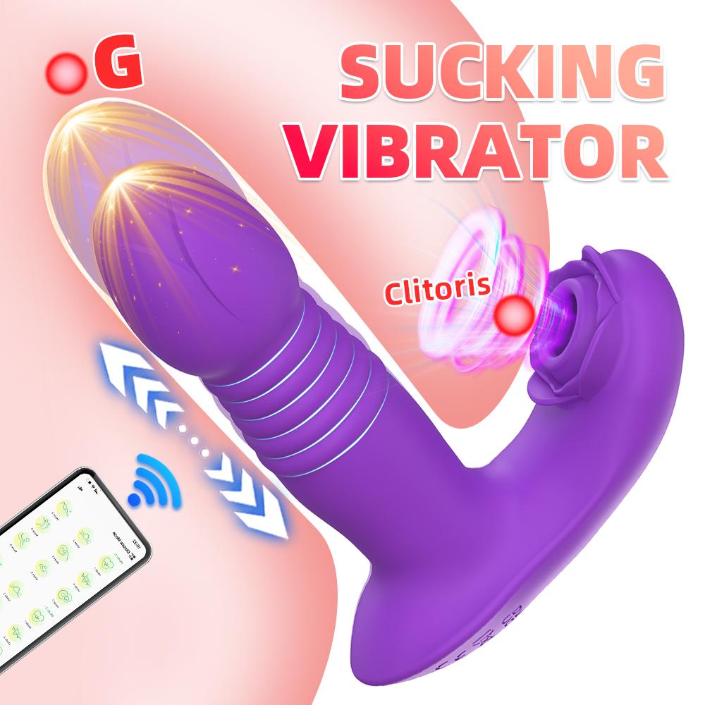 APP Remote Control Female Vibrator Wearable Panties Vibration Massager Sex Toys Dildo Clitor Sucking Retractable Couple Toys