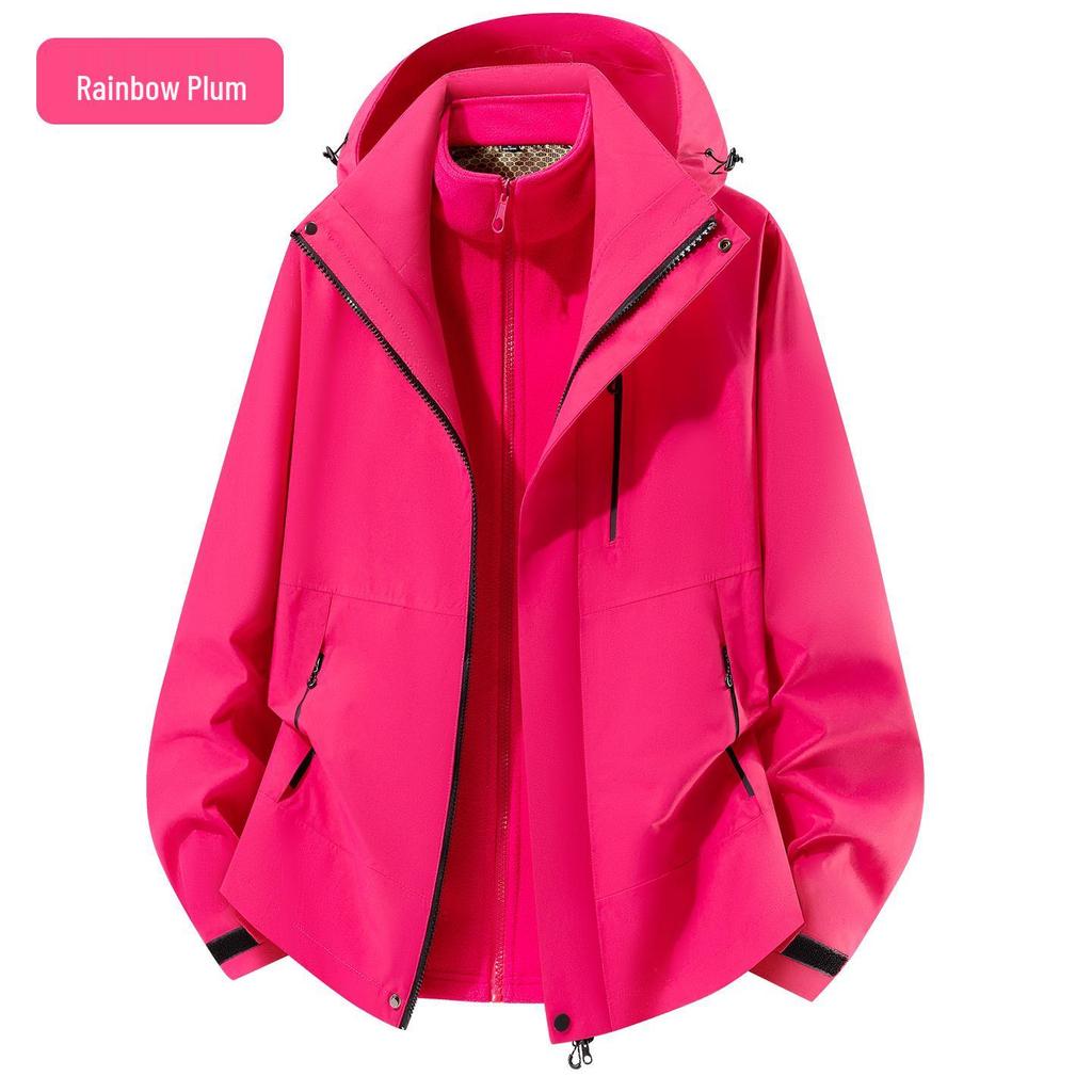 Men's New 2026 Three-in-One Fleece-Lined Detachable Mountaineering Jacket Set