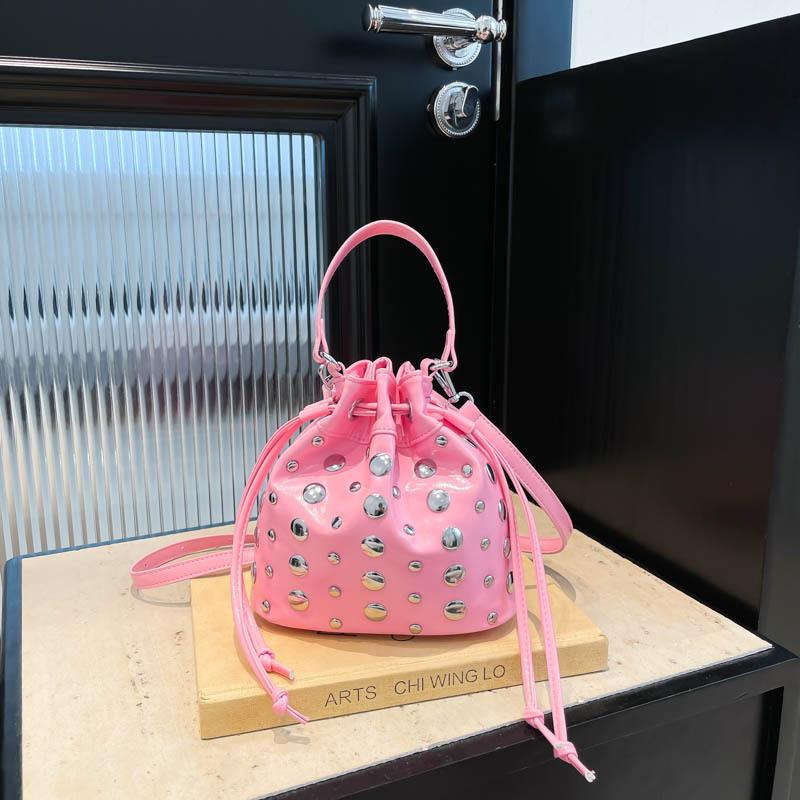 Punk Style Rivet Messenger Bag Women's New Summer Fashion Locomotive Style Shoulder Dumpling Bag