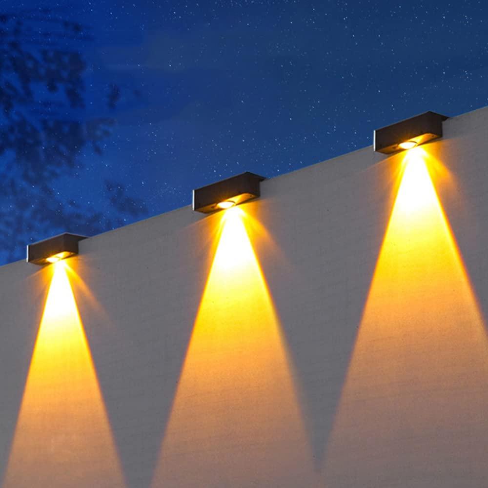 Solar Garden Spotlights: Outdoor Waterproof Decorative Lights, Automatically Illuminate at Dusk for Wall, Balcony, or Atmosphere Design.