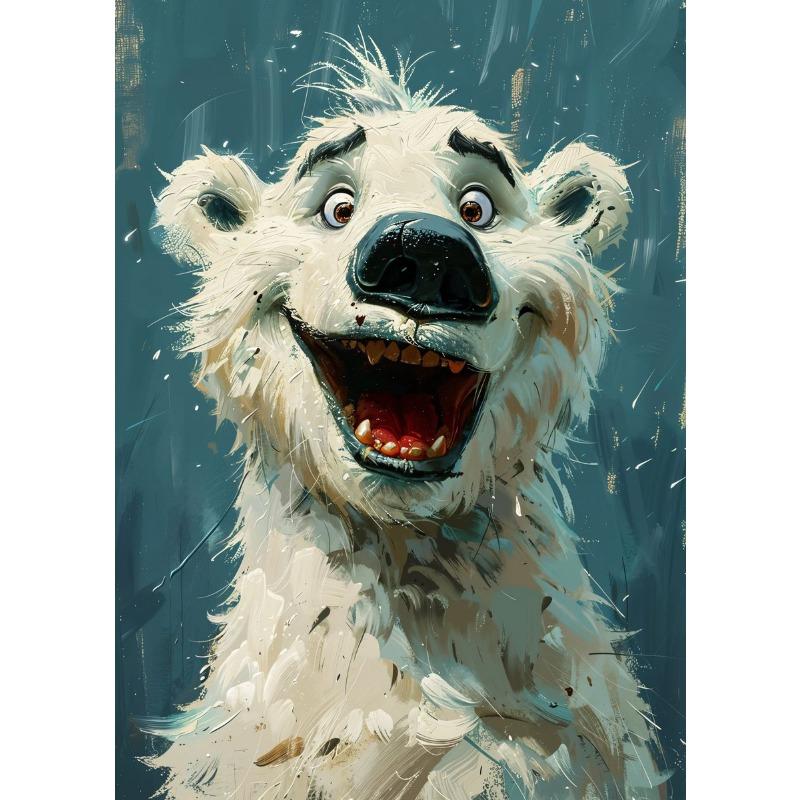 Funny Animals Vintage Painting Poster Canvas Prints Animals Cartoon Aesthetic Wall Decor Kids Room Wall Art Funny Cat Dog Decor