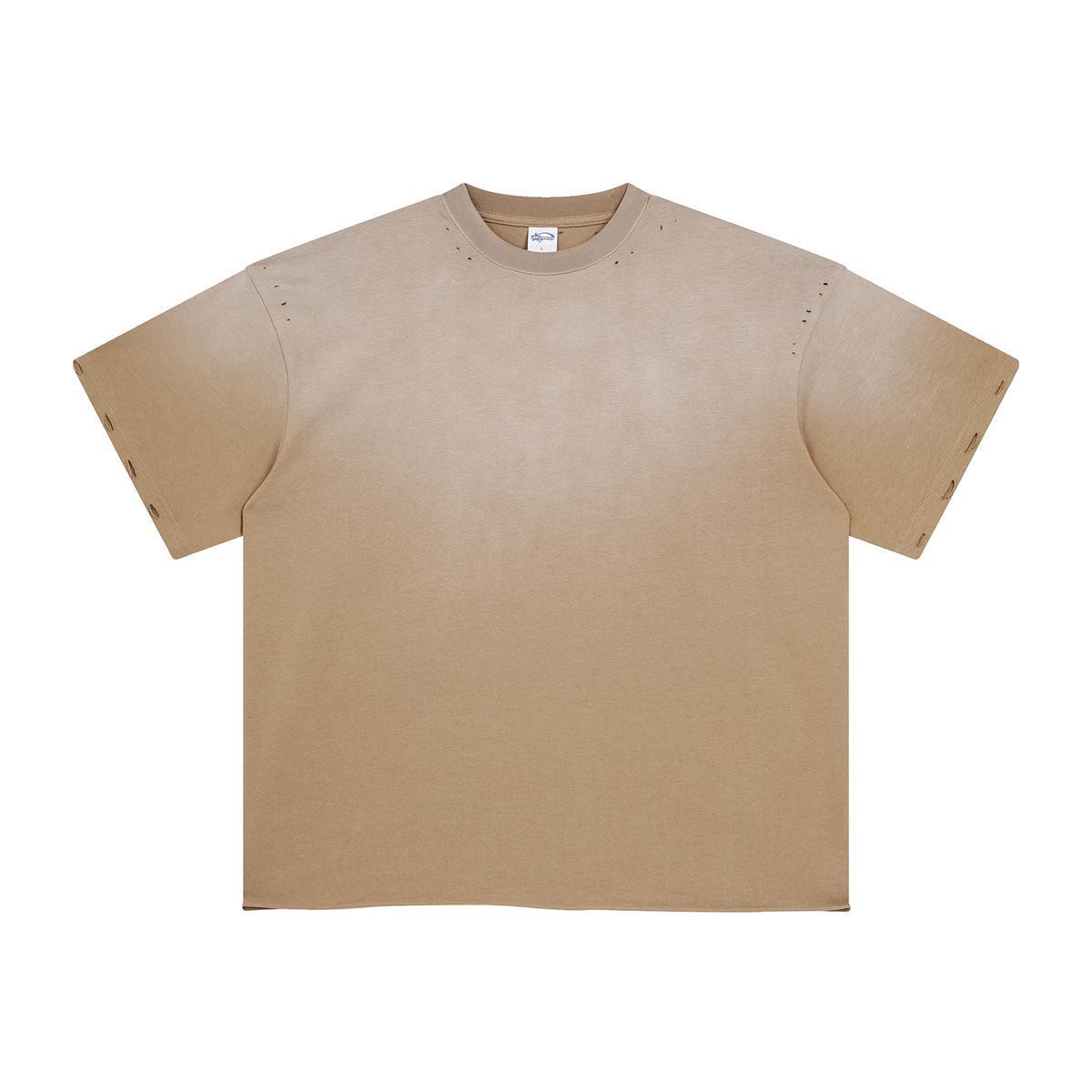 

ARTIE Мужская футболка с короткими рукавами Niche Trend Spray-Dye Distressed - Коллекция Весна/Лето 2024 S песочный