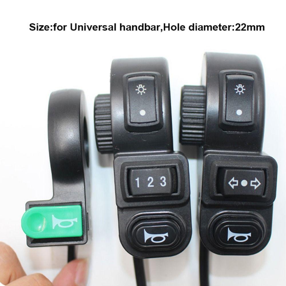 3 In1 Motorcycle Switch Universal Electric Vehicle Handlebar Switch For 22mm Handlebars