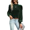 Eleganter europäischer Stil Samt Chiffon Plissierter Rollkragen Pullover für Damen - Herbst 2025 Kollektion