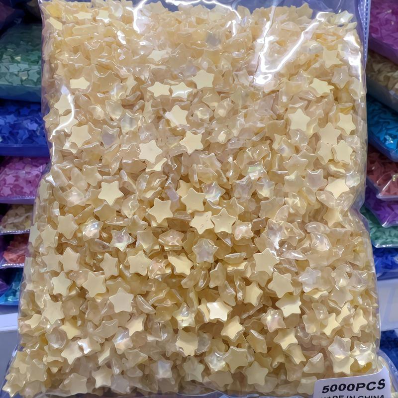 Mocha Glitter Star Nail Art & Hair Clips Resin Accessories