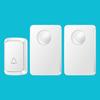Wireless Long-Range Doorbell with Smart Remote Control, Battery-Powered, Waterproof, One-to-Two Call Button