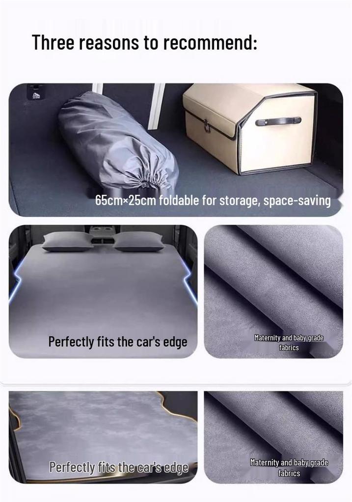 Equation Leopard Titanium 7 Inflatable Travel Mattress - Car Bed, Trunk Sleeping Pad for Camping and Self-Driving Tours.