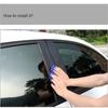 4Pcs For Ford Fiesta Pillar Posts Door Window Trim Cover Kit Glossy Piano Black