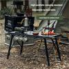 Height Adjustable IGT Aluminum Camping Table Roll Up Design Portable Folding Table for Picnic BBQ Outdoor Dining Tactical Gear