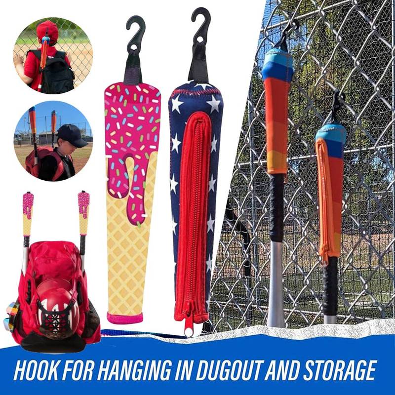 

Baseball & Softball Handle Cover Cushy Zippered Sleeve Replacement Baseball Bat Grip Wrap For Baseball And Softball Accessories Style A