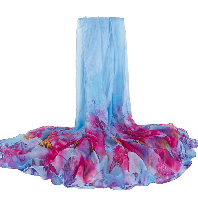 All-Season Oversized Chiffon Scarf for Women - Sun Protection & Versatile Wear