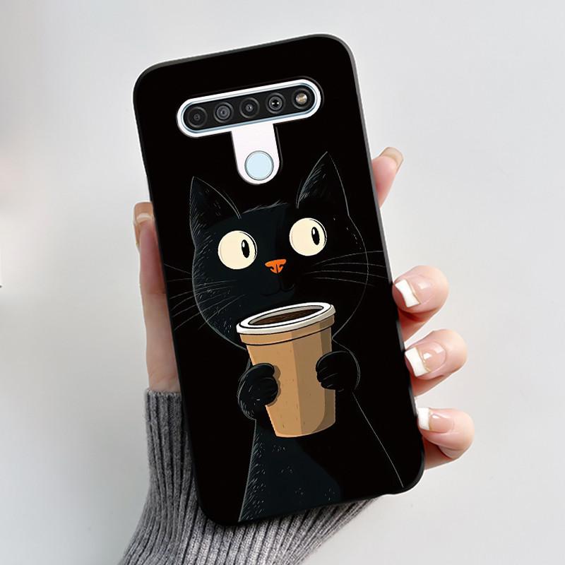 Luxury Cute Cool Boys Girls Case For LG K61 Q61 Q70 Phone Case Black Matte Soft Silicone Back Cover Protective TPU Bumper Shell