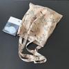 Retro Elegant Flower Women's Shoulder Bag Thin Cott Cloth Ladies Travel Shopping Bags Large Capacity Female Underarm Handbags