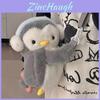 Cute Penguin Plush Bag With Double Shoulder Straps For Kids And Teens